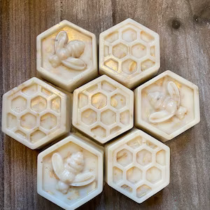 Jabones Hexágono de Cera de Abeja & Miel – Pack de 7 unidades